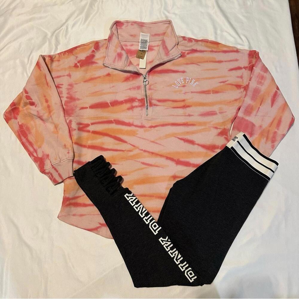 Pink Victorias Secret Pullover And Leggings Set